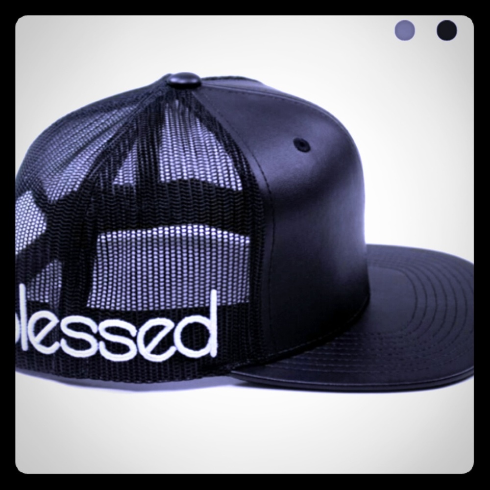 A black original with the logo blessed